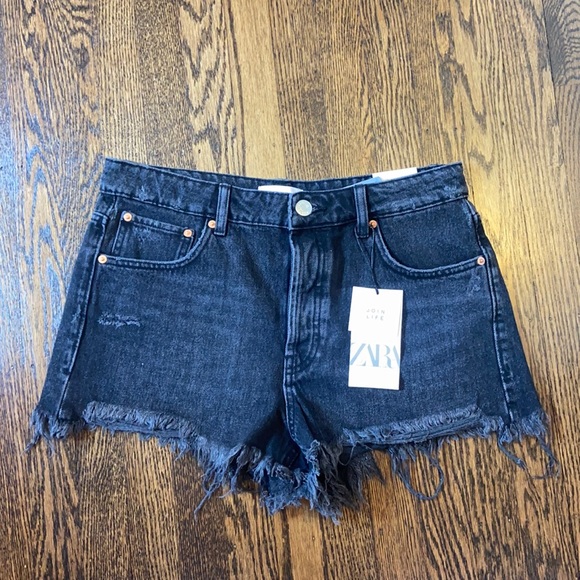 Zara Pants - NWT Zara Black Jean Shorts